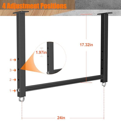 Ceiling Mount Pull Up Bar, 700lb, Fit 24" Ceiling Beam Spacing