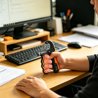 2PCS Grip Strength Trainer, 11-220LBs Adjustable Hand Gripper Strengthener with Automatic Counter, Hand Wrist Forearm Exerciser for Athletes, Musicians, Injury Recovery & Physical Therapy - color: Orange