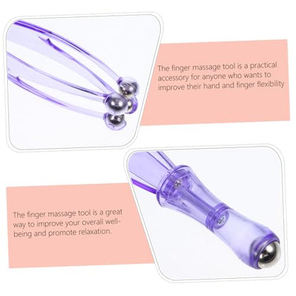 FOMIYES Hand Massager Roller Manual Finger Massager Handheld Fingers Roller Finger Roller Massage Tool, 17.00X3.00X2.00CM, Purple
