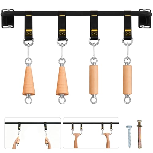 Wall Mounted Pull Up Bar, Door Frame Pull Up Bar for Home Gym, Professional Drill-Required Chin Up Bar for Secure Pullups Training | Pull-Up Bars for Men - color: Green