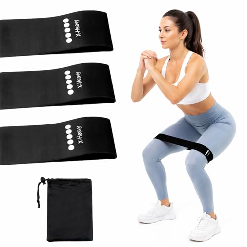 3Pcs Ring Resistance Bands Resistance Ring Elastic Loop Band, Black