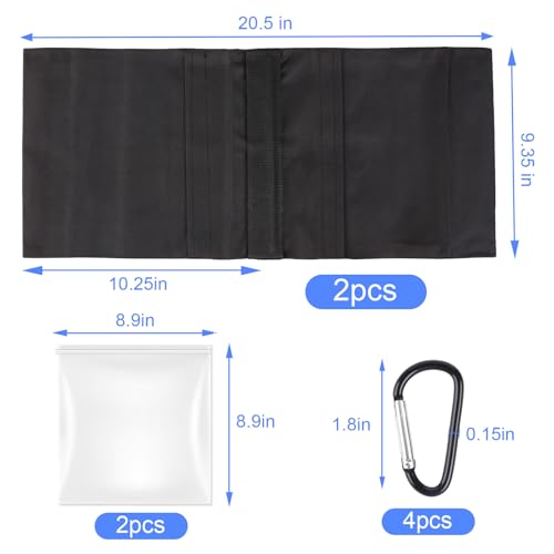 2 Pack Sand Bags, Black Sand Bags for Weight, Heavy Duty Sandbags for Umbrella Base, Photography Video Equipment, Light Tripod, Fishing Chair, Sports, Backdrop Stand, Camping, Tent