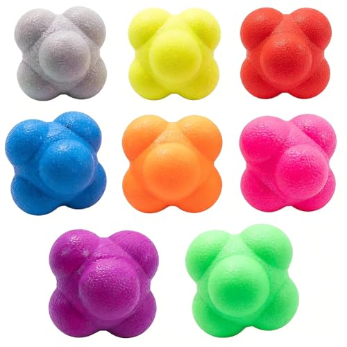 6-Piece Reaction Training Balls Set, Reflex Ball for Hand-Eye Coordination Training, Speed Reflex Train Balls