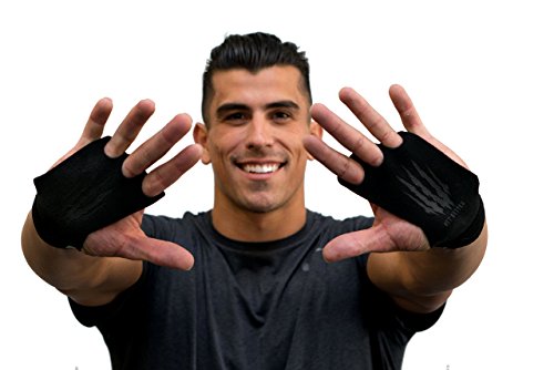 Bear KompleX 3 Hole Leather Hand Grips for Workouts, Pull-ups, Weightlifting, WOD Gymnastics, Crosstraining Palm Grips with Wrist Wraps, Hand Protection from Rips and Blisters,1 Pair