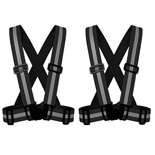 zojo Kids High Visibility Reflective Safety Strap Vest 2PCS - color: Black-kids Size