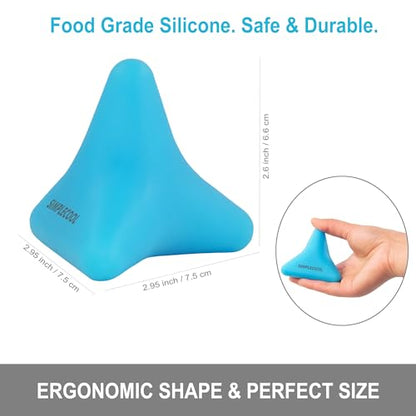 Manual Trigger Point Massage Tool. Small Massager Ball for Deep Tissue Myofascial Release Physical Therapy Foot Plantar Fasciitis Pain Relief Muscle Knot Psoas Hip Flexor Iliacus Release 3×2.6″(Blue) - color: Blue