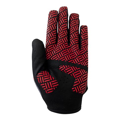 NVT Baseball Batting Gloves Youth & Adult Men Women- Padded Softball Batting Gloves with Super Grip Silicone Palm, Breathable Flexible Fit- Baseball Gloves for Kids Boys Girls - color: Red, size: Adult X-Large