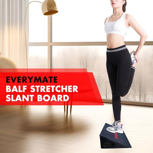 Heavy-Duty Wooden Slant Boards for Exercise & Calf Stretch – 19.7" Wide Incline Board for Squats, Non-Slip Surface, Fixed 25° Angle for Strength & Flexibility Training, 1200 lbs Capacity