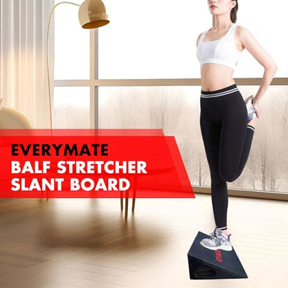 Heavy-Duty Wooden Slant Boards for Exercise & Calf Stretch – 19.7" Wide Incline Board for Squats, Non-Slip Surface, Fixed 25° Angle for Strength & Flexibility Training, 1200 lbs Capacity
