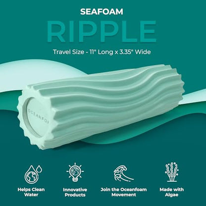Oceanfoam Ripple Roller - Small Foam Roller for Physical Therapy (Seafoam) - color: Seafoam