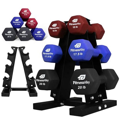 Dumbbells Storage Rack Neoprene Dumbbells Weight Rack - 2.0MM Thickness Weight Organizer Stand for Home Gym - Easy Assembly
