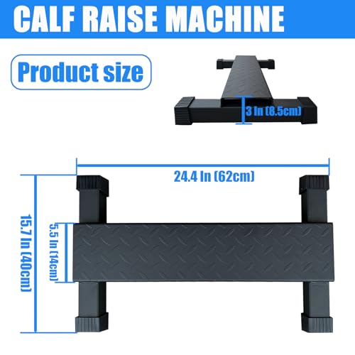 Steel Calf Raise Bar, Standing Machine for Stretching, Squat, Foot Stretch, Anti-Slip Solid Block (Calf Raise BAR 1)
