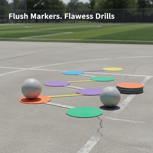 TPE Training Marker Disc, Flat Sports Field Marker for Agility Drills, 9.06 Inch (1 PC)
