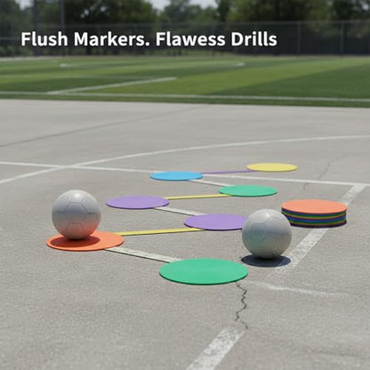 TPE Training Marker Disc, Flat Sports Field Marker for Agility Drills, 9.06 Inch (1 PC)