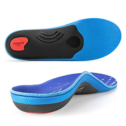 Heavy Duty Support Pain Relief Orthotics - 220+ lbs Plantar Fasciitis High Arch Support Insoles for Men Women, Flat Feet Insert, Work Boot Shoe Insole, Absorb Shock with Every Step