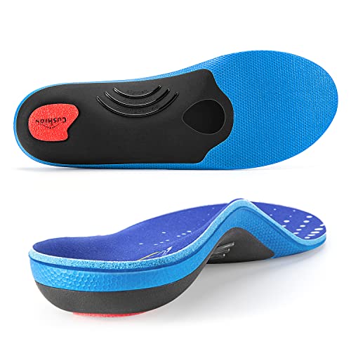 Heavy Duty Support Pain Relief Orthotics - 220+ lbs Plantar Fasciitis High Arch Support Insoles for Men Women, Flat Feet Insert, Work Boot Shoe Insole, Absorb Shock with Every Step