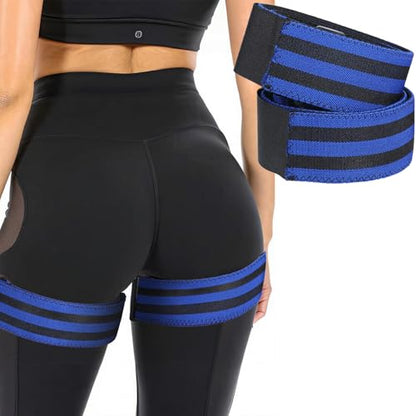 2 Pack Blood Flow Restriction Bands, BFR Booty Band for Women Men Glutes, Occlusion Training Bands for Butt Lift Squats Thighs, Adjustable Resistance Band, Pro Muscle Growth Straps for Fitness