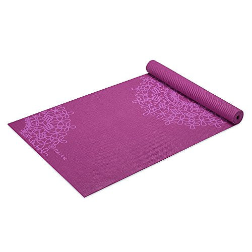 Gaiam Print Yoga Mat, Non Slip Exercise & Fitness Mat for All Types of Yoga, Pilates & Floor Exercises - color: Purple Medallion