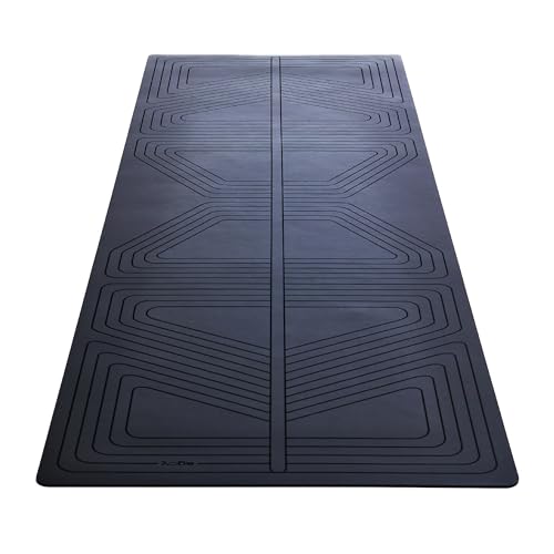 agoy PRO+ WARRIOR - Premium Non-Slip Yoga Mat – Eco-Conscious Design - PU Mat With Wet/Dry Grip+ - Focus Alignment - Lazer-Etched Technology - A Portable Standard Size Mat for All Styles of Yoga