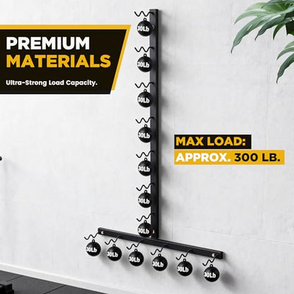 Cable Attachment Storage Rack, LAT Pulldown Bar Holder, Home Gym Organizer for Cable Handles and Attachments