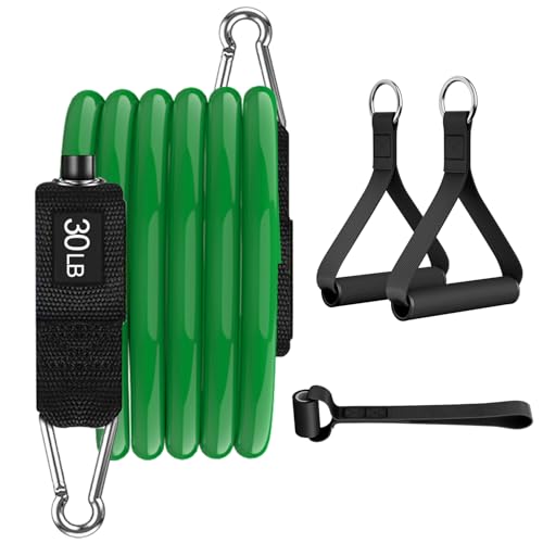 VEICK Resistance Bands, One Single Exercise Bands, Workout Bands Resistance Training for Home Workouts Fitness Pilates - color: Green(30LBS) + Handles