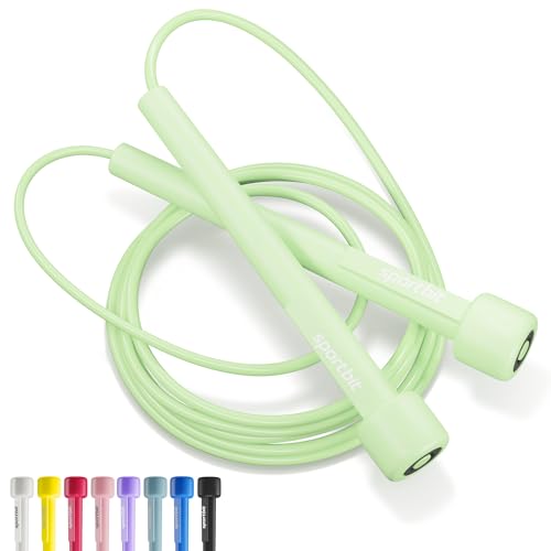 SPORTBIT Adjustable Jump Rope for Fitness and Exercise - color: Green