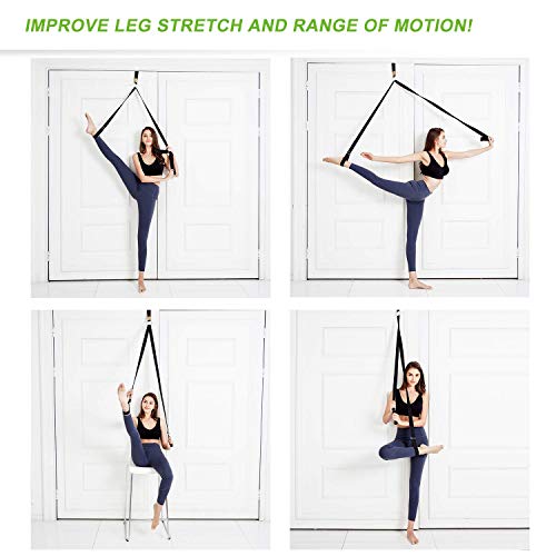 UBING Leg Stretcher, Door Flexibility Trainer, Over the Door Strech Strap for Flexibility, Splits Trainer for Dance Ballet Cheer Gymnastics Taekwondo Stretching