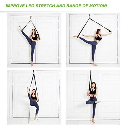 UBING Leg Stretcher, Door Flexibility Trainer, Over the Door Strech Strap for Flexibility, Splits Trainer for Dance Ballet Cheer Gymnastics Taekwondo Stretching
