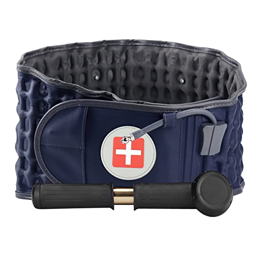 Decompression Back Belt, Inflatable Back Brace for Back Pain, Blue - color: Blue