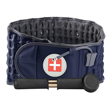 Decompression Back Belt, Inflatable Back Brace for Back Pain, Blue - color: Blue