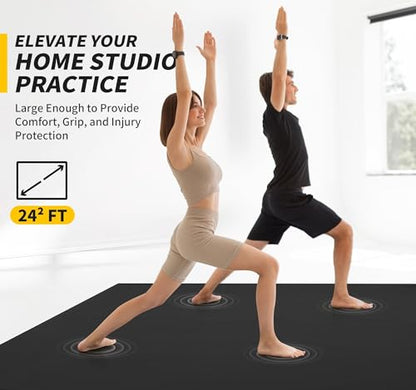 CAMBIVO Yoga Mat for Women and Men, Extra Long and Wide Exercise Mat(72"x48"/84"x30"), Large Non Slip Workout Mat for Yoga, Pilates, Fitness, Barefoot Workouts, Home Gym Studio - size: 72" x 48" x 8mm