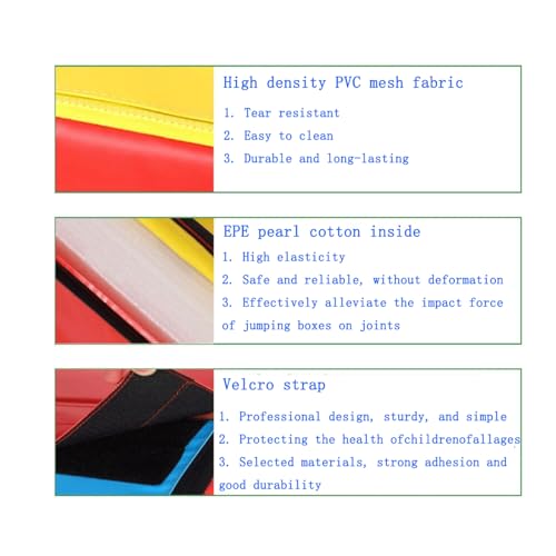 Kids Training Box Jumps,4 in 1 Foam Jumping Box,Plyometric Box Jumping ExerciseTrainers,Non-Slip,Stackable,Jump,Squats,Step-Up,Physical Training Box Exercise for Familiy - size: 31.4”×17.7”×25.6”×7.8”