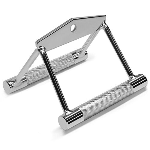 Yes4All Exercise Machine Adjustable T Bar Row Attachment, D Row Handle/Landmine Handle Attachment with Textured Rubber Handles - color: D. Combo T bar Row + Double Grip Row