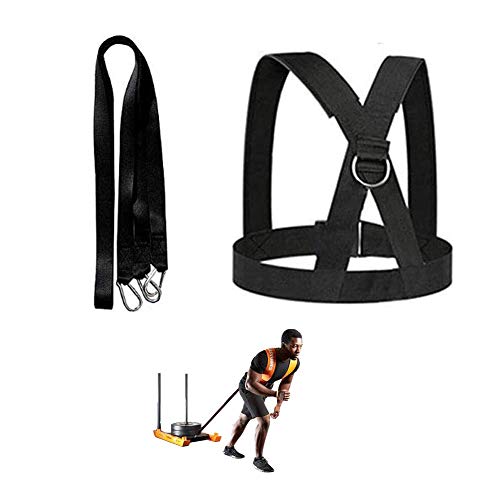 Sled Harness, Weight Speed Tire Pulling Workout Resistance and Assistance Trainer Physical Training Rope Football Exercise Equipment for Outdoor Indoor Men and Women - size: 6.6FT