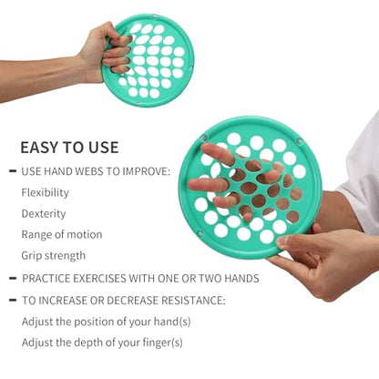 ZHIAMZ Hand Exercisers for Strength, Hand Exercise Web, Finger Exercise - color: Light-Yellow
