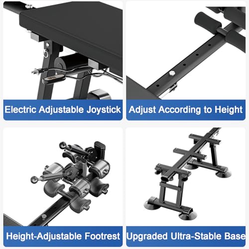 Fitness Full Body Traction Table, Massage Cervical Traction Bench & Lumbar Traction Bed, Home Stretch Decompression Machine for Tension Relief, Lumbar Stretching - color: Black