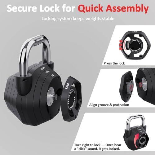 2-in-1 Adjustable Kettlebell, 15-45lbs Kettlebells Weight Set | Converts to 5.9-30.9lbs Adjustable Dumbbell, Home Gym, Strength Training, Full Body Workout, Cast Iron - color: Black