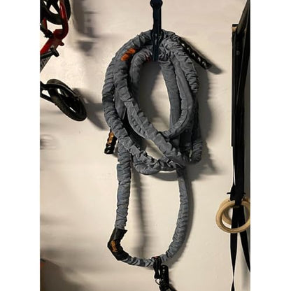 Pmsanzay Exercise Rope Storage Hanger, Wall-Mounted Heavy Duty Metal Battle Rope Storage Hook Bracket,Rope Storage Rack for Exercise Rope Battle Rope in Home Gym or Commercial Gym