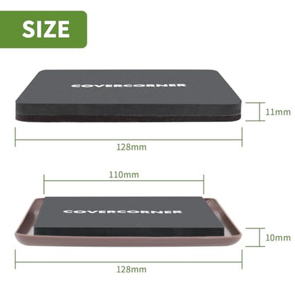 Furniture Sliders for Carpet and Hardwood, 8 PCS 5", Brown - size: Square 8 PCS 5'' Brown