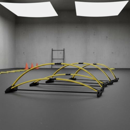 -Back Hurdle Arch Portable Adjustable Agility Hurdle Lightweight for Athletes, Sports, Speed Training - style: Basic Model Hurdle Set A 2 Sections/3 Pieces