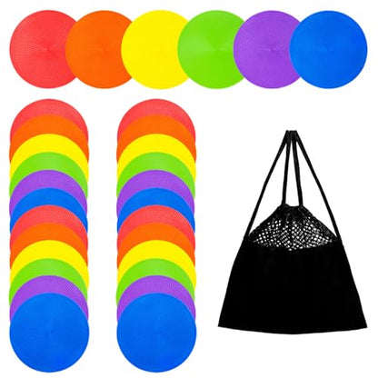 Poly Spots Spot Markers 4.72 Inch & 9 Inch Multicolor Floor Dots - style: 4.72inch 24pcs