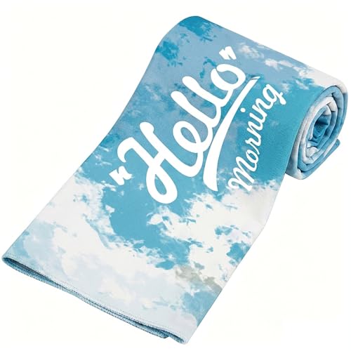 Breathable Quick Dry Gym Towel, Microfiber Workout Towels, Super Absorbent Fast Drying Sweat Towels for Men and Women, for Gym, Yoga, Running and Outdoor,12 x 40 Inches, Blue