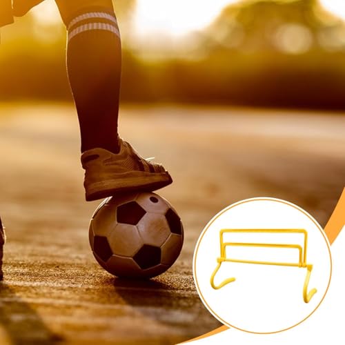 Colaxi Agility Hurdle,Agility Speed Training Equipment,Adjustable Height Jumping Bar Set for Foot Exercise Coaching Soccer - color: yellow