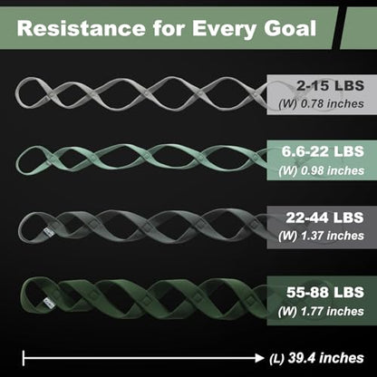 VRTX Stretch Straps for Exercise | Yoga & Pilates Stretching Bands w/ 7 Loops | Resistance Bands for Fitness Workout, Home Gym, Physical Therapy | Soft Cloth, Durable
