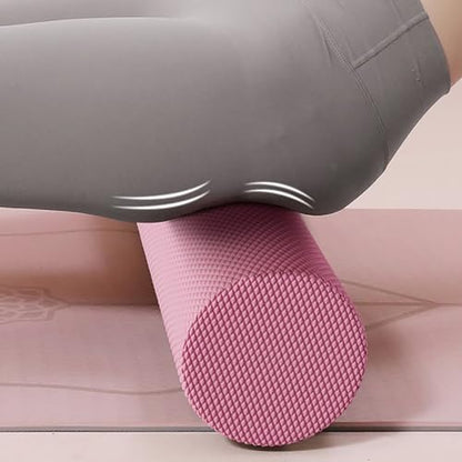 2026 Foam Massage Roller for Back Legs, Standard Compact Textured Foam Roller for Muscle Relif, Trigger Point Massage Roller for Legs, High-Density Massage Roller for Home (Pink#A)