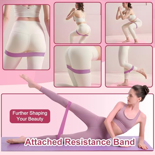 Thigh Trainer [2026 Upgraded], Thigh Trainer Thigh Exerciser, Inner Thigh Exerciser, 360° Pelvic Floor Exercise Devices, Hip Trainer Kegel Excerciser, 20LB Resistance Band, Pink - style: LED Display