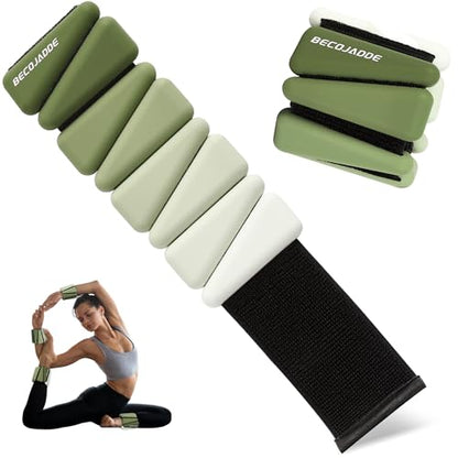 Ankle Weights for Women Wrist Weights Set of 2 (1 lb/2 lb Each) Adjustable Arm Leg Weight for Womens Men Suitable for Walking Swimming Running Pilates Yoga Gym