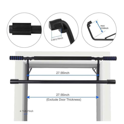 Portable Pull Up Bar for Doorway, Multifunctional Strength Training Chin Up Bar for Home Gym, No Drilling Installation