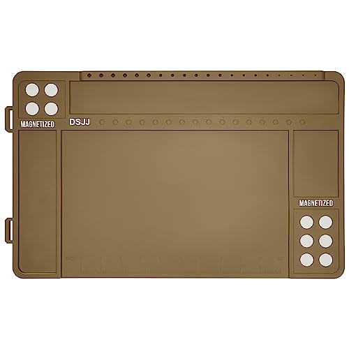 CKPART Gun Cleaning Mat, Premium Magnetic Pad With Organizer Parts Tray, Anti-Slip Rubberized Pistol Mat, Protective Workbench Mat for Gun Cleaning (16.5"x 10.43")