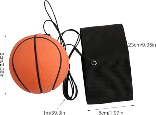 Reaction Training Ball with Adjustable Wrist Strap, Basketball Reflex Trainer, High-Elasticity Rubber, Agility Exercise Equipment